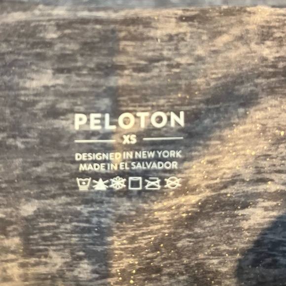 Peloton Jog Bra & matching Leggings, heather gray with Multicolor Stripes - Picture 3 of 3